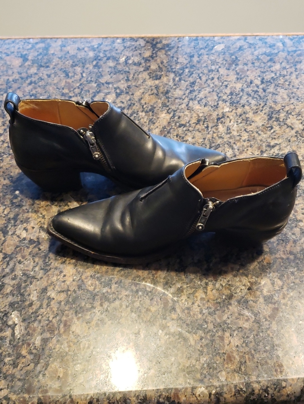 Frye Black Pointed-Toe Ankle Booties - Picture 4 of 8